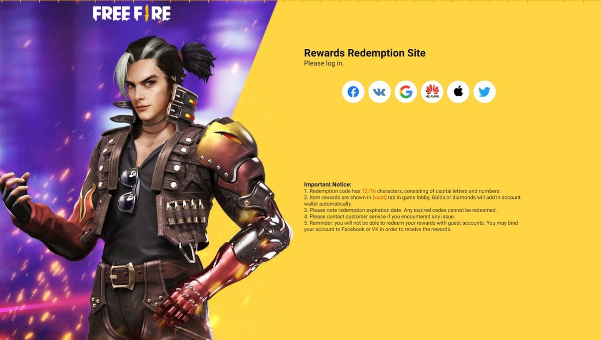Free Fire Redeem Code