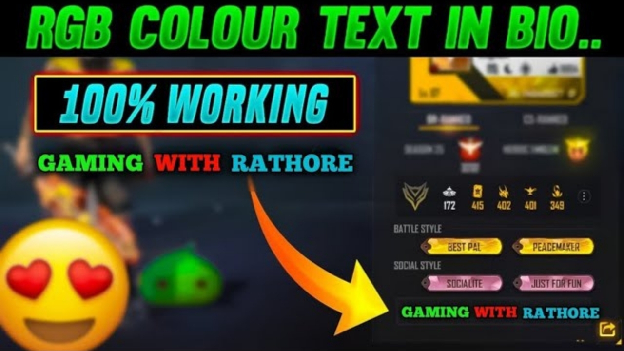 Free Fire Bio Code Colour 2025