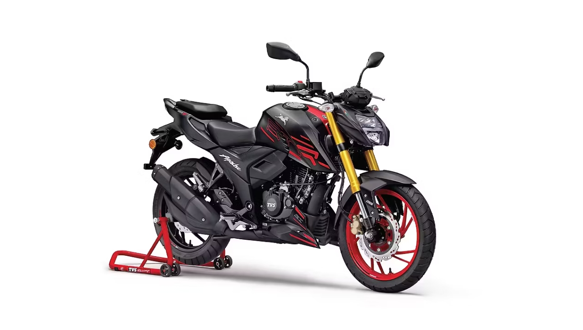 TVS Apache RTR 200 4V: LED लाइट्स, SmartXonnect और पावरफुल इंजन, कीमत 1.46 लाख