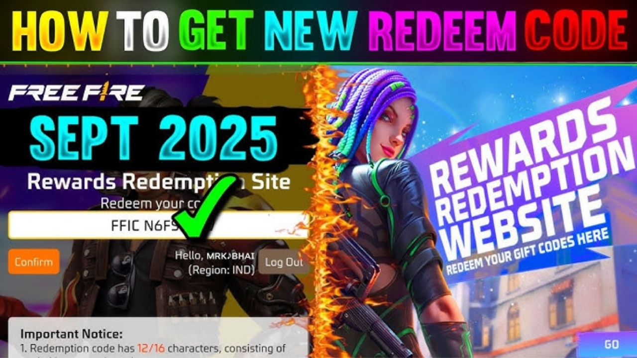 Free Fire Redeem Code 08 September 2025